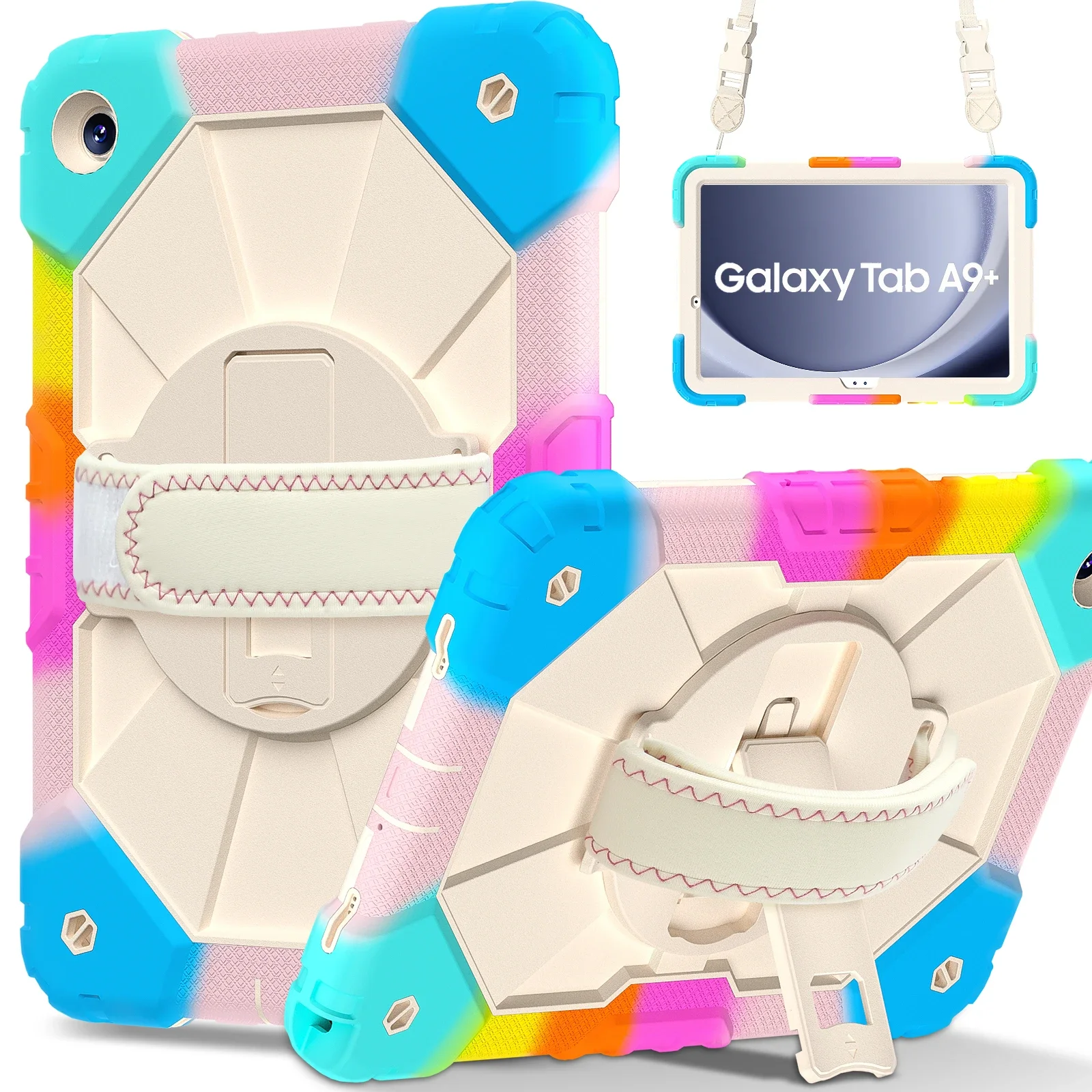 360 Degree Rotating Heavy Duty Silicone PC Hard Armor Case For Samsung Tab A9 Plus Tablet Stand Drop Shock Proof Shoulder Strap
360 Degree Rotating Heavy Duty Silicone PC Hard Armor Case For Samsung Tab A9 Plus Tablet Stand Drop Shock Proof Shoulder Strap