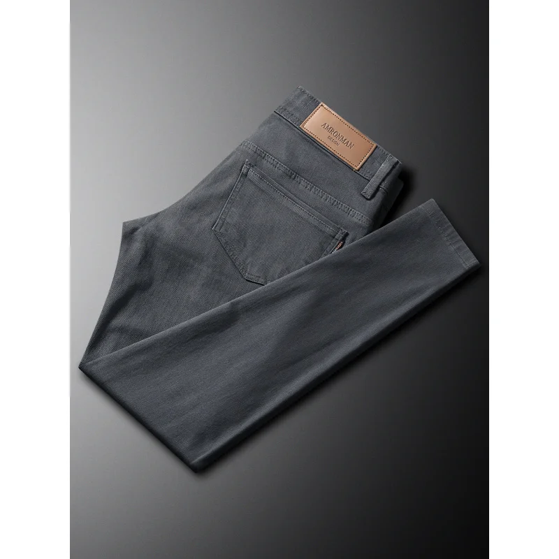 Осень 2021, элитные зеленые джинсы, мужские повседневные универсальные эластичные маленькие прямые деловые брюки
Осень 2021, элитные зеленые джинсы, мужские повседневные универсальные эластичные маленькие прямые деловые брюки