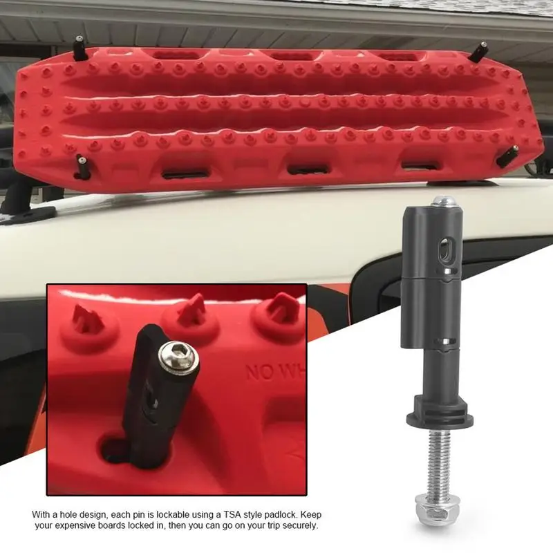 Car Traction Board Pins 4pcs Theft-Proof Mounting Pins Lockable For Traction Board Cross-Country Expeditionary Stainless Steel
Car Traction Board Pins 4pcs Theft-Proof Mounting Pins Lockable For Traction Board Cross-Country Expeditionary Stainless Steel