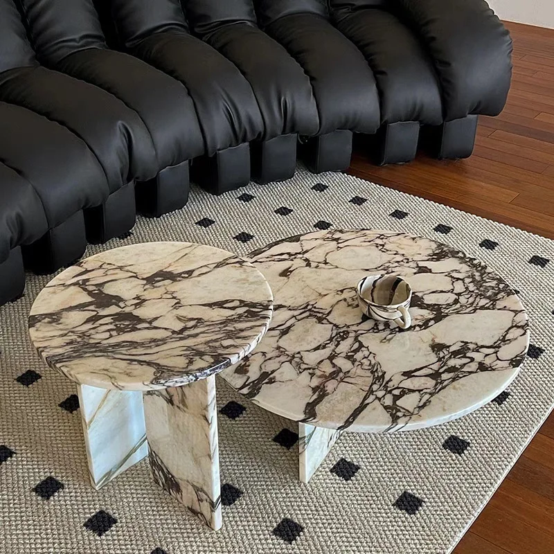 New Italian minimalist home living room round marble designer coffee table corner edge combination
New Italian minimalist home living room round marble designer coffee table corner edge combination