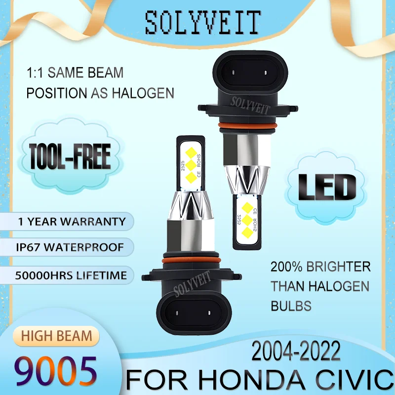 Powerful Illumination Long-Lasting Brightness LED Hi Beam For Honda Civic 2004 2005 2006 2007 2008 2009 2010 2011 2012 2013-2022
Powerful Illumination Long-Lasting Brightness LED Hi Beam For Honda Civic 2004 2005 2006 2007 2008 2009 2010 2011 2012 2013-2022
