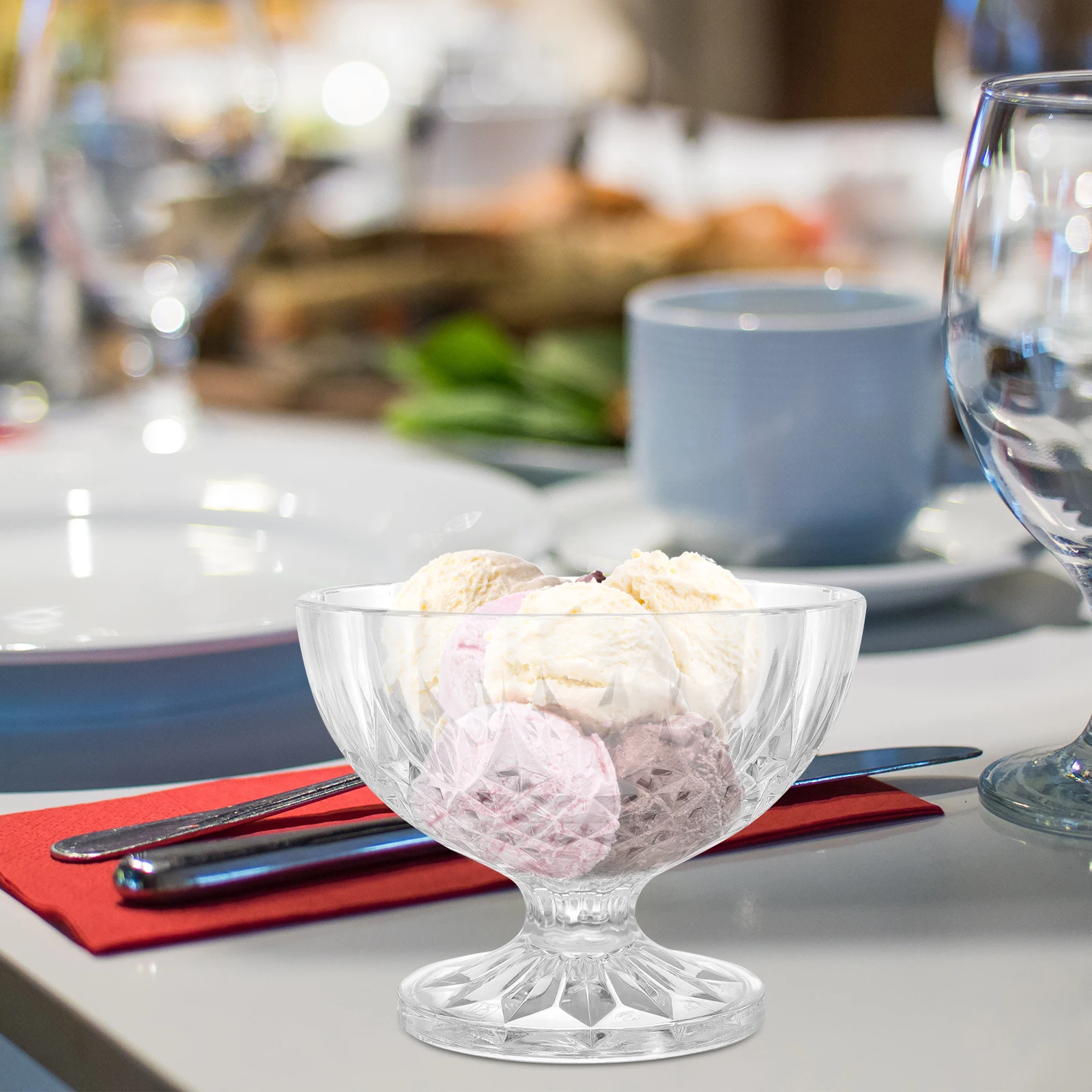 Ice Cream Cup Reusable Clear Footed Dessert Bowl Salad Dash Birthday Commercial Child 350ml Acrylic Multipurpose
Ice Cream Cup Reusable Clear Footed Dessert Bowl Salad Dash Birthday Commercial Child 350ml Acrylic Multipurpose