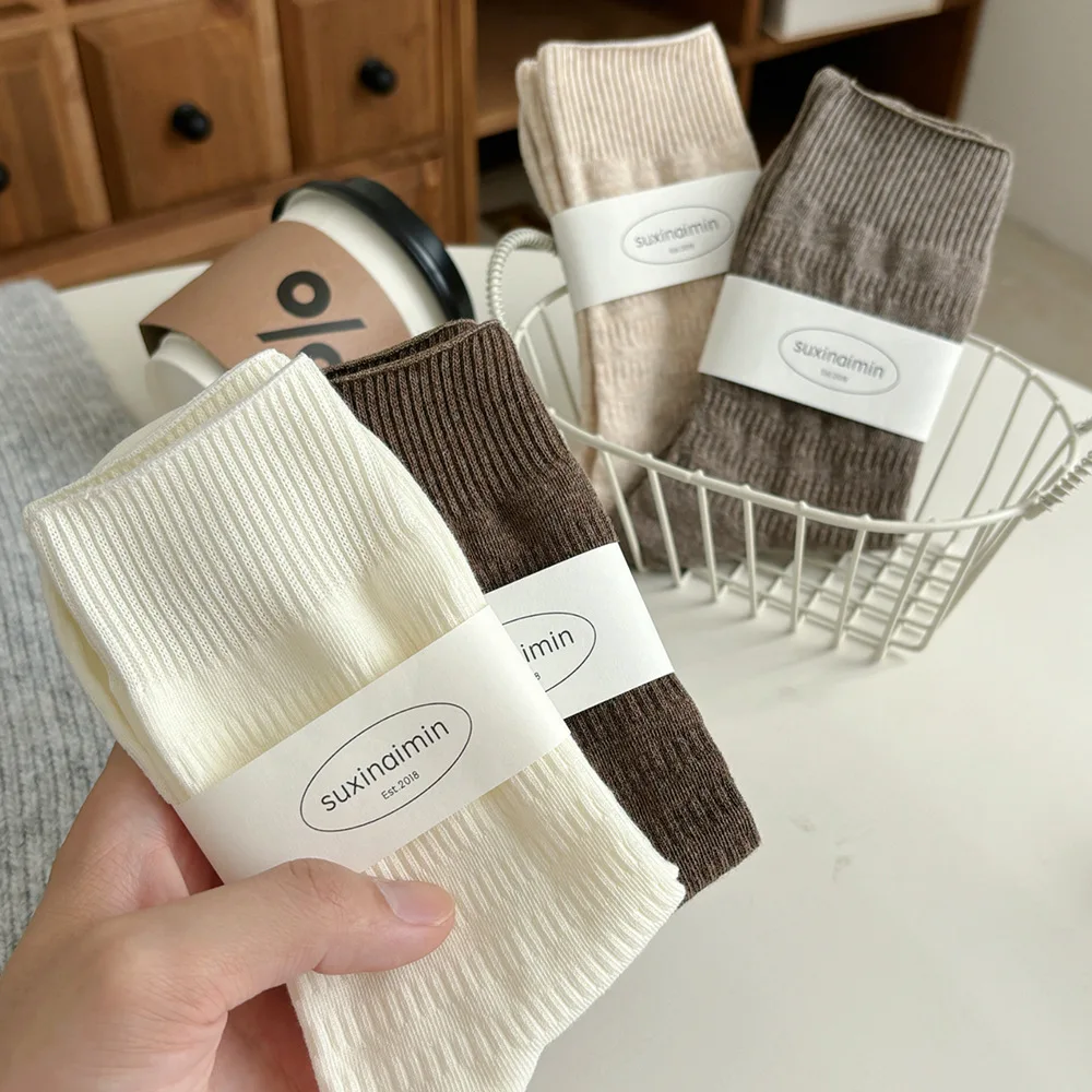 1 Pair Women's Solid-Color Mid-Calf Warm Socks Fall Winter Thermal Socks for Women Autumn Cotton Black White Socks High Quality
1 Pair Women's Solid-Color Mid-Calf Warm Socks Fall Winter Thermal Socks for Women Autumn Cotton Black White Socks High Quality