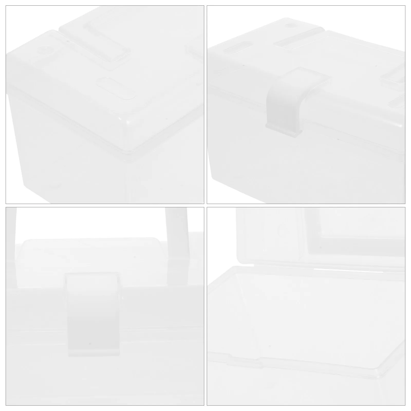 Portable Medicine Storage Box Size First-Aid Box Home Emergency Kit Container Transparent Lightweight