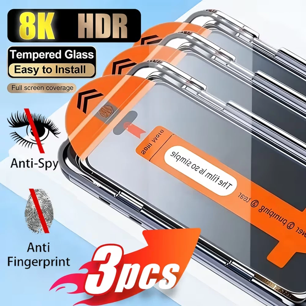 3Pcs Privacy Screen Protectors For iPhone 17 15 Pro Max Air 16 14 Plus 13 12 Mini 16e 11 X XR XS 6 7 Tempered Glass Easy Install
3Pcs Privacy Screen Protectors For iPhone 17 15 Pro Max Air 16 14 Plus 13 12 Mini 16e 11 X XR XS 6 7 Tempered Glass Easy Install