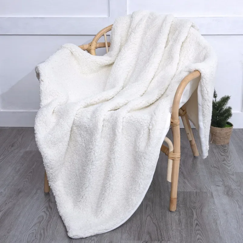 White Cotton Wool Blanket Double Blanket for Airplane Home Sofa Bed Sleeping Blankets Autumn Winter Thickening 130x160cm
White Cotton Wool Blanket Double Blanket for Airplane Home Sofa Bed Sleeping Blankets Autumn Winter Thickening 130x160cm