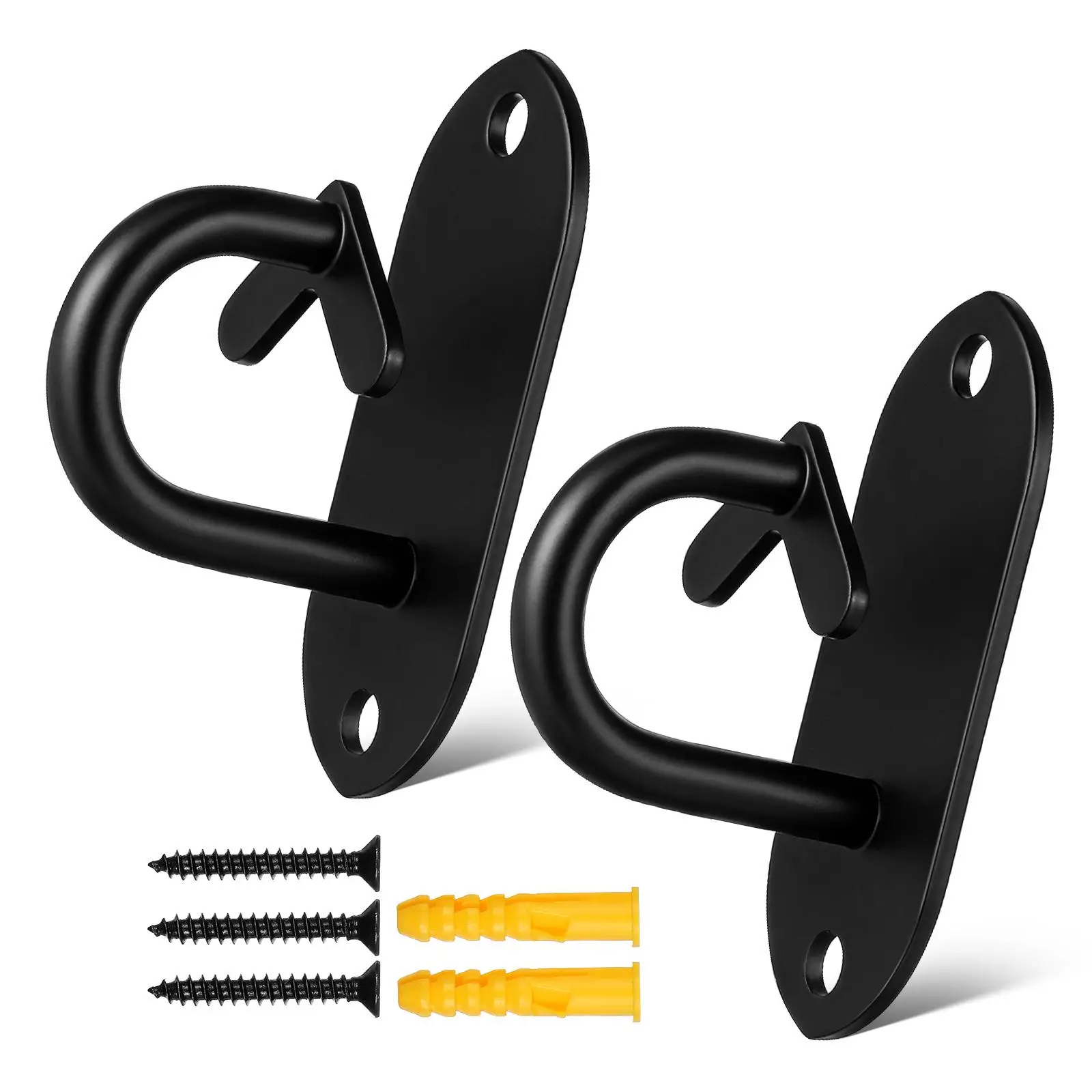 2 Pcs Heavy Duty Ceiling Hooks Resistance Band Wall Mount Anchors Titanium Steel Gym Hangers Workout Swing Hooks Home Use Health
2 Pcs Heavy Duty Ceiling Hooks Resistance Band Wall Mount Anchors Titanium Steel Gym Hangers Workout Swing Hooks Home Use Health