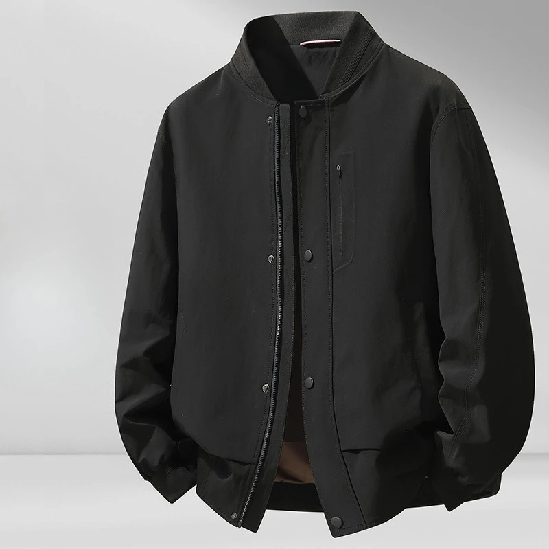 Spring New Baseball Collar Jackets for Men Luxury Quality Casual Male Clothes Comfortable All-match Bomber Jacket Solid Color
Spring New Baseball Collar Jackets for Men Luxury Quality Casual Male Clothes Comfortable All-match Bomber Jacket Solid Color