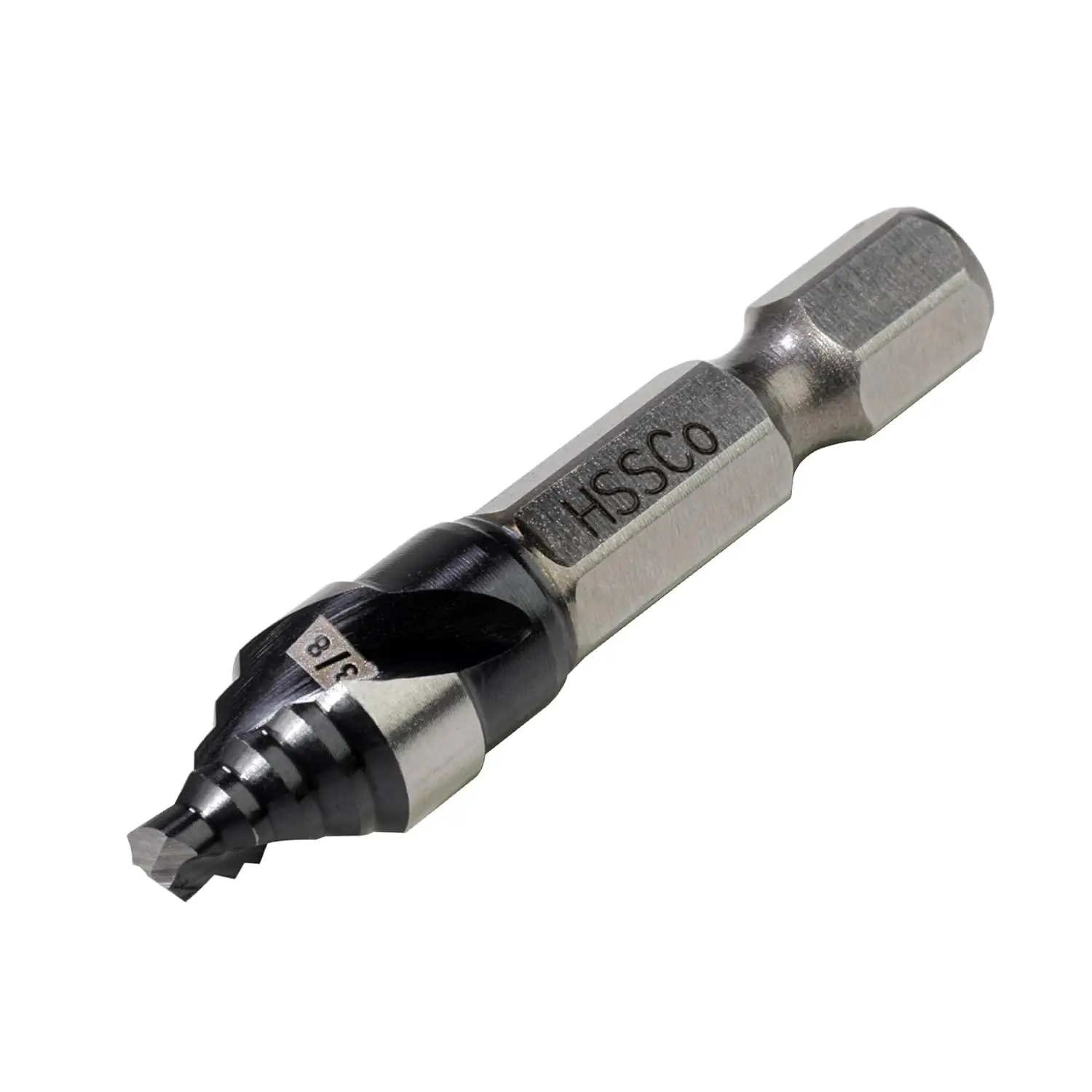 3/8 Inch Step Drill Bit, Double Spiral Flutes for Drilling Small Holes on Stainless Steel, Metal, Wood, Plastic
3/8 Inch Step Drill Bit, Double Spiral Flutes for Drilling Small Holes on Stainless Steel, Metal, Wood, Plastic