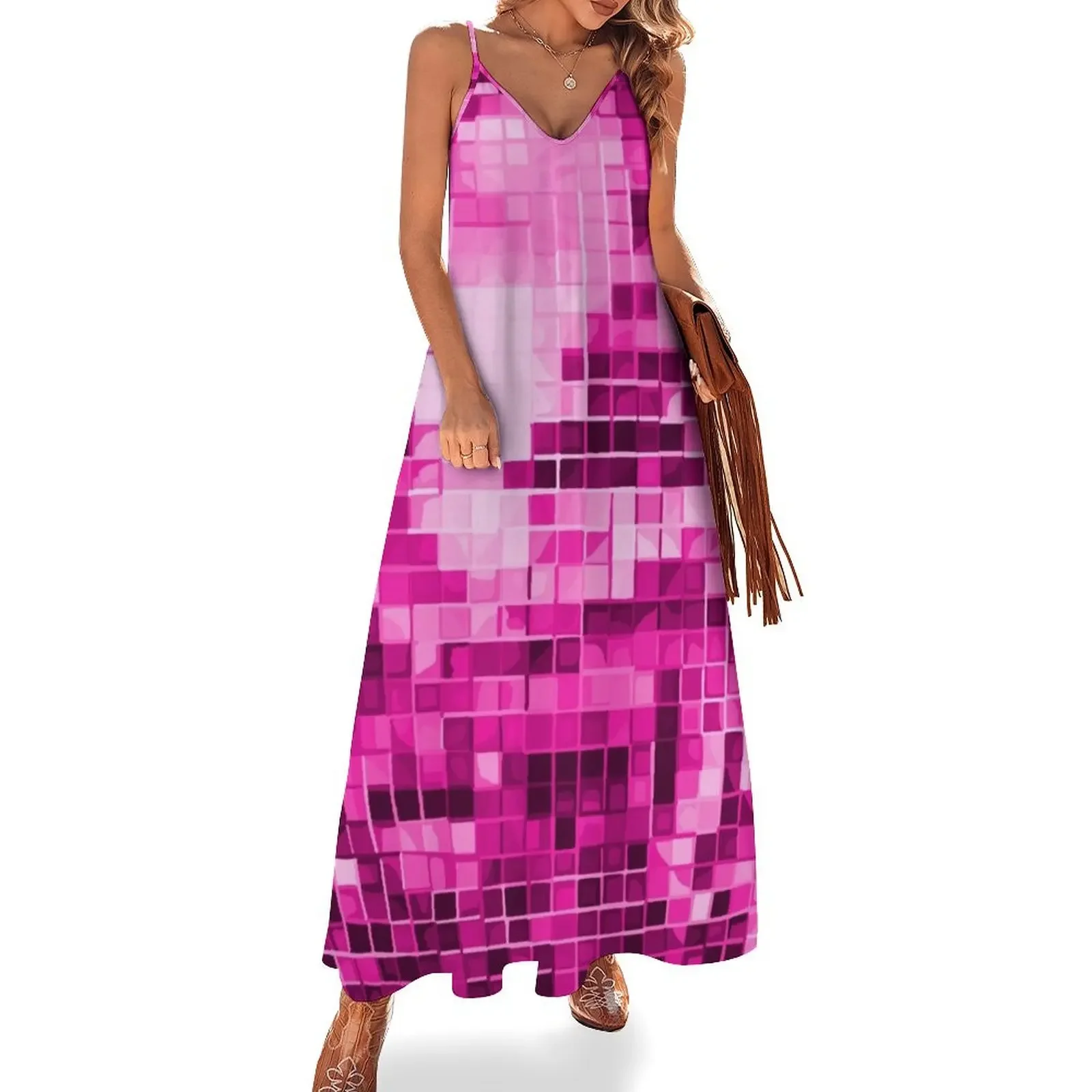 Pink Disco Ball Pattern Sleeveless Dress elegant dresses for women sexy dress for women dresses korean style Dress
Pink Disco Ball Pattern Sleeveless Dress elegant dresses for women sexy dress for women dresses korean style Dress