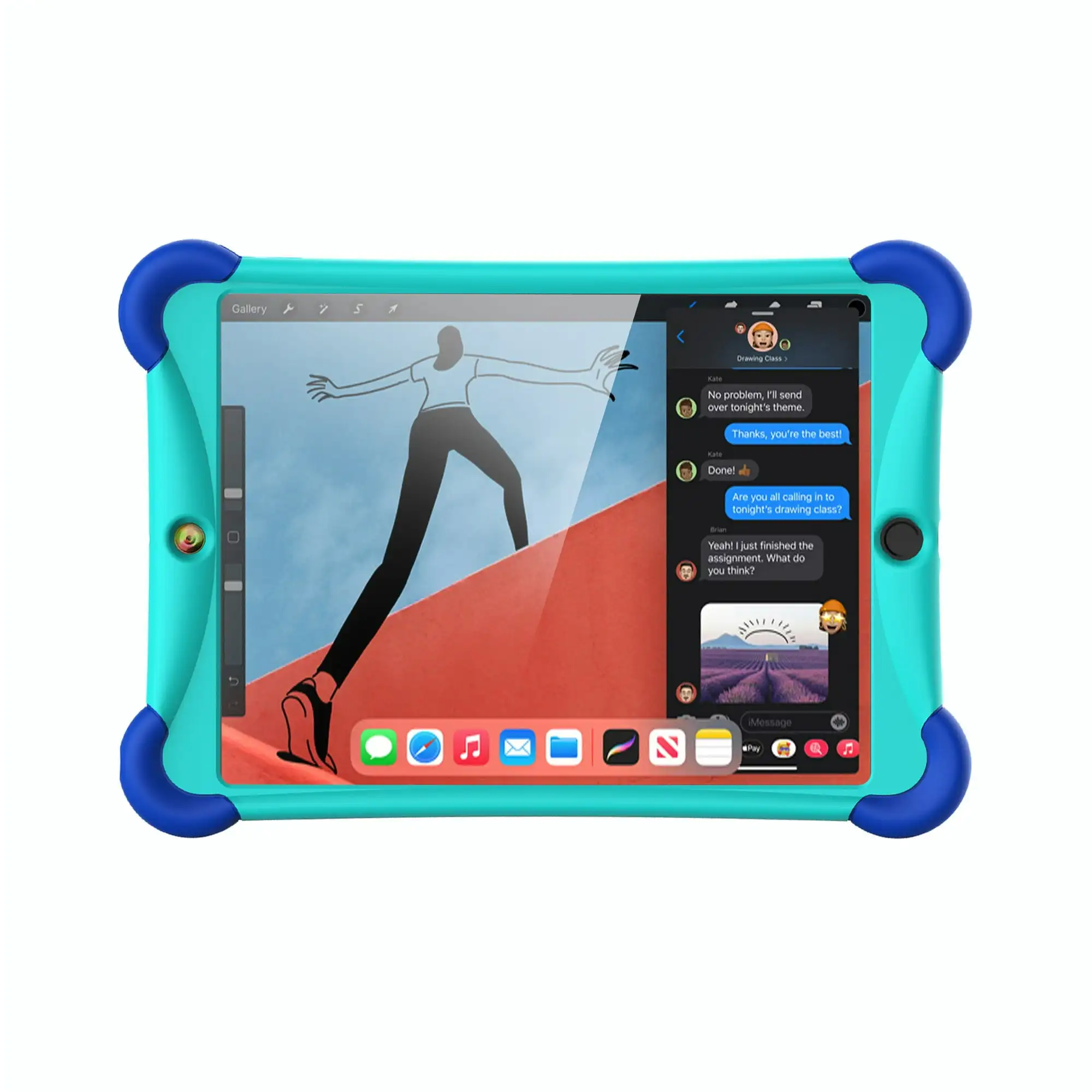 ME Silicone Protective Case with Built-In Stainless Steel Kickstand for iPad 10.2 9th Gen
ME Silicone Protective Case with Built-In Stainless Steel Kickstand for iPad 10.2 9th Gen