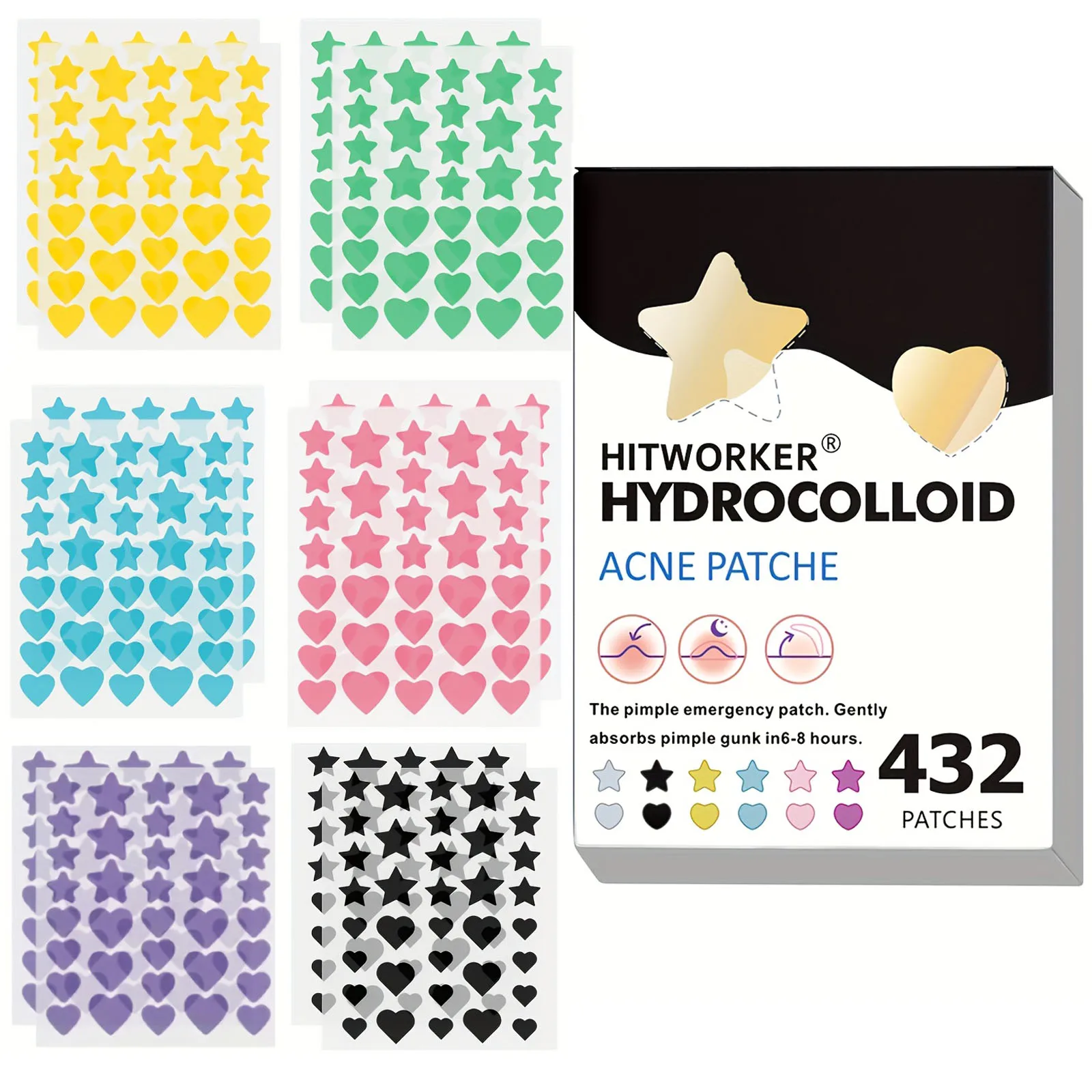 Hydrocolloid acne patch facial cleansing care essence, tool accessory, invisible and waterproof, suitable for all skin types
Hydrocolloid acne patch facial cleansing care essence, tool accessory, invisible and waterproof, suitable for all skin types
