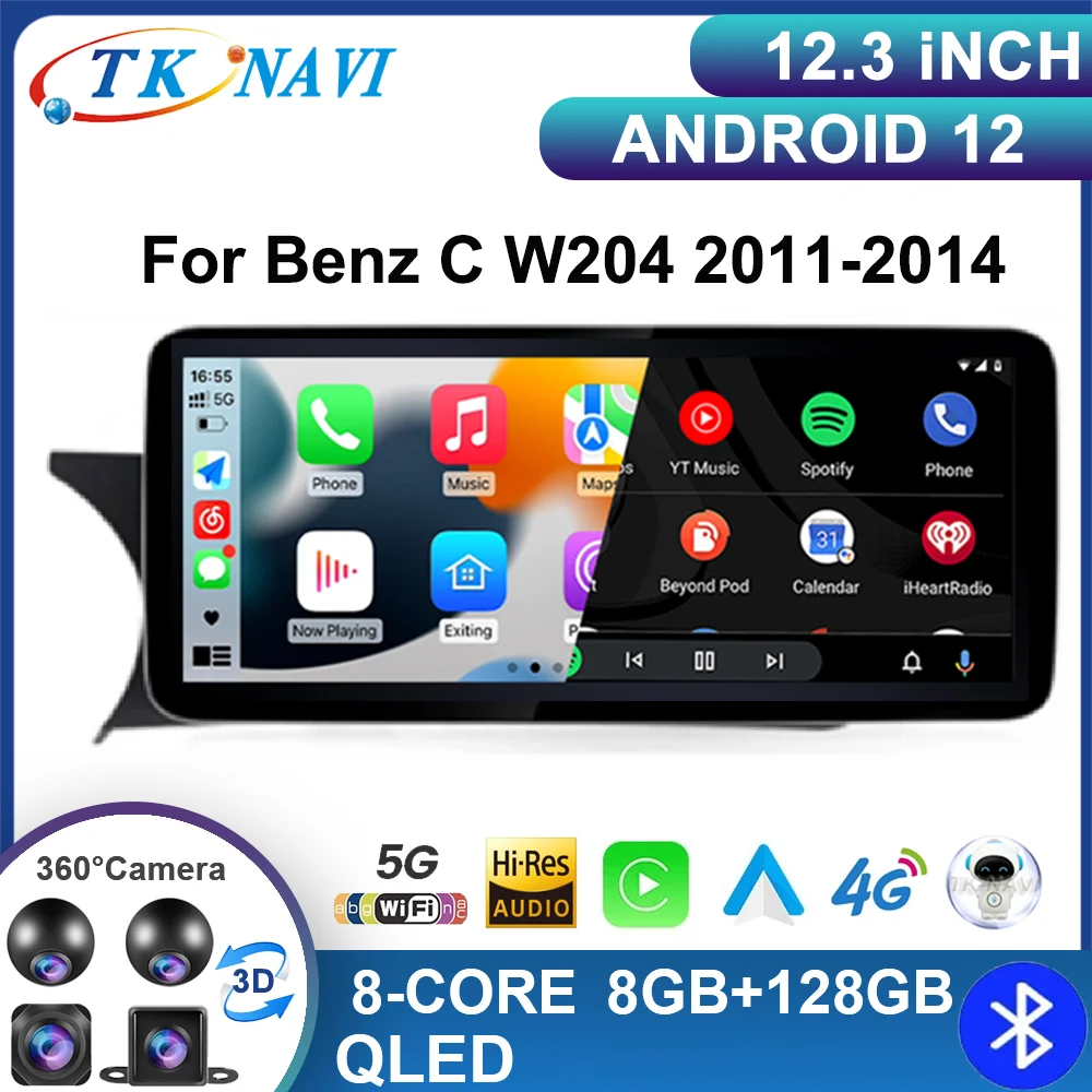 12.3 Inch Android 13 For Benz C W204 2011-2014 Car Radio Carpla Player QLED Screen GPS Auto LET 4G WIFI Multimedia Video Stereo
12.3 Inch Android 13 For Benz C W204 2011-2014 Car Radio Carpla Player QLED Screen GPS Auto LET 4G WIFI Multimedia Video Stereo