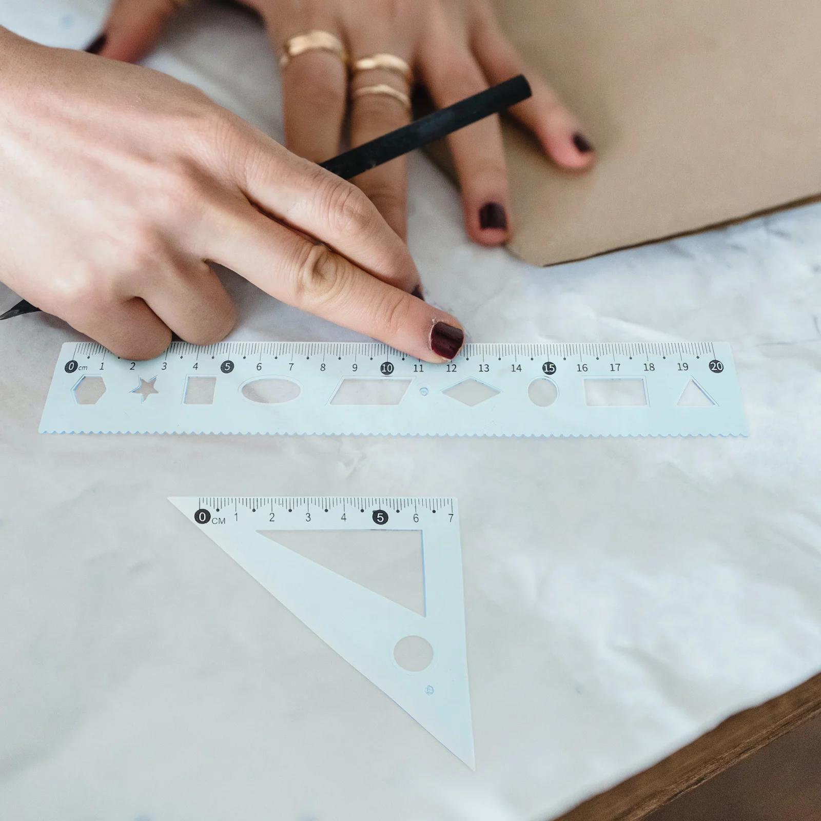 3 Sets Ruler for School Drawing Scale Protractor Centimeter Blue Plastic Student
3 Sets Ruler for School Drawing Scale Protractor Centimeter Blue Plastic Student