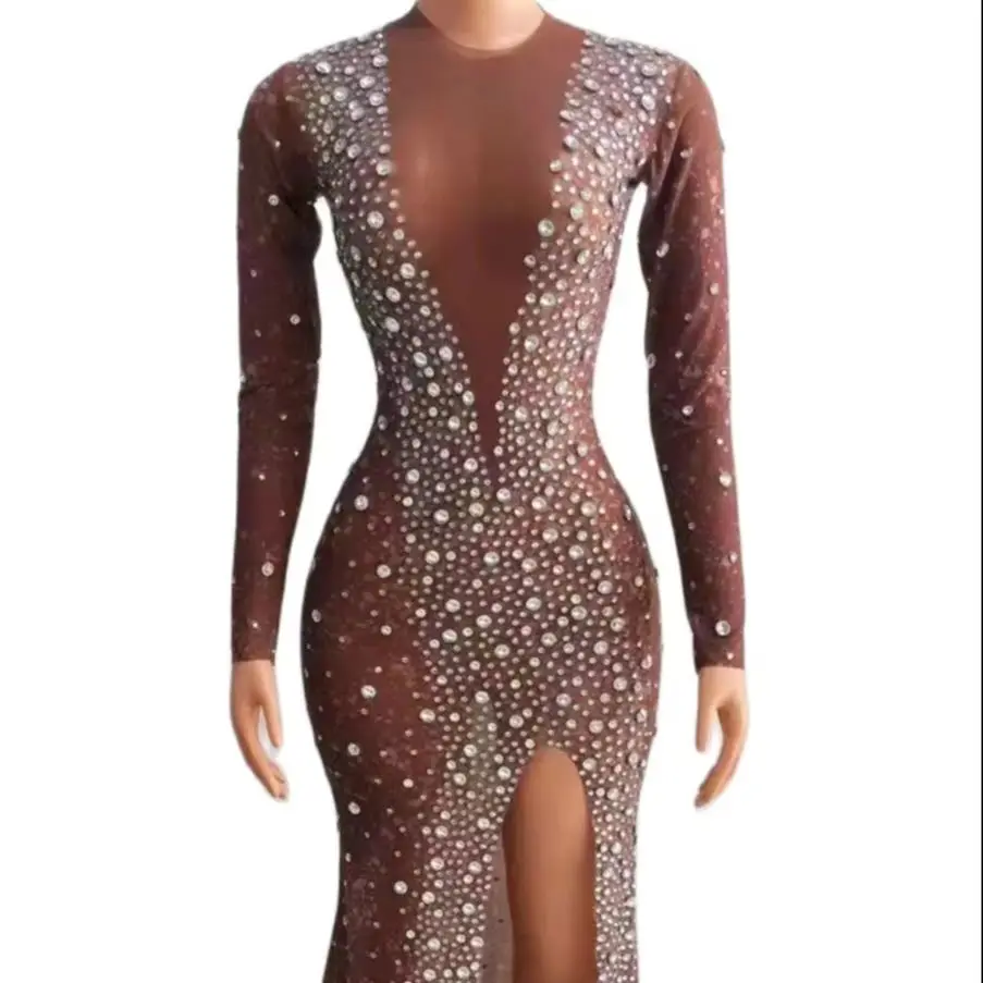 Crispy and Chipped Diamond Carnival WrapTight Sexy Long Dress Bar Show Online RedSinger Stage Costume
Crispy and Chipped Diamond Carnival WrapTight Sexy Long Dress Bar Show Online RedSinger Stage Costume