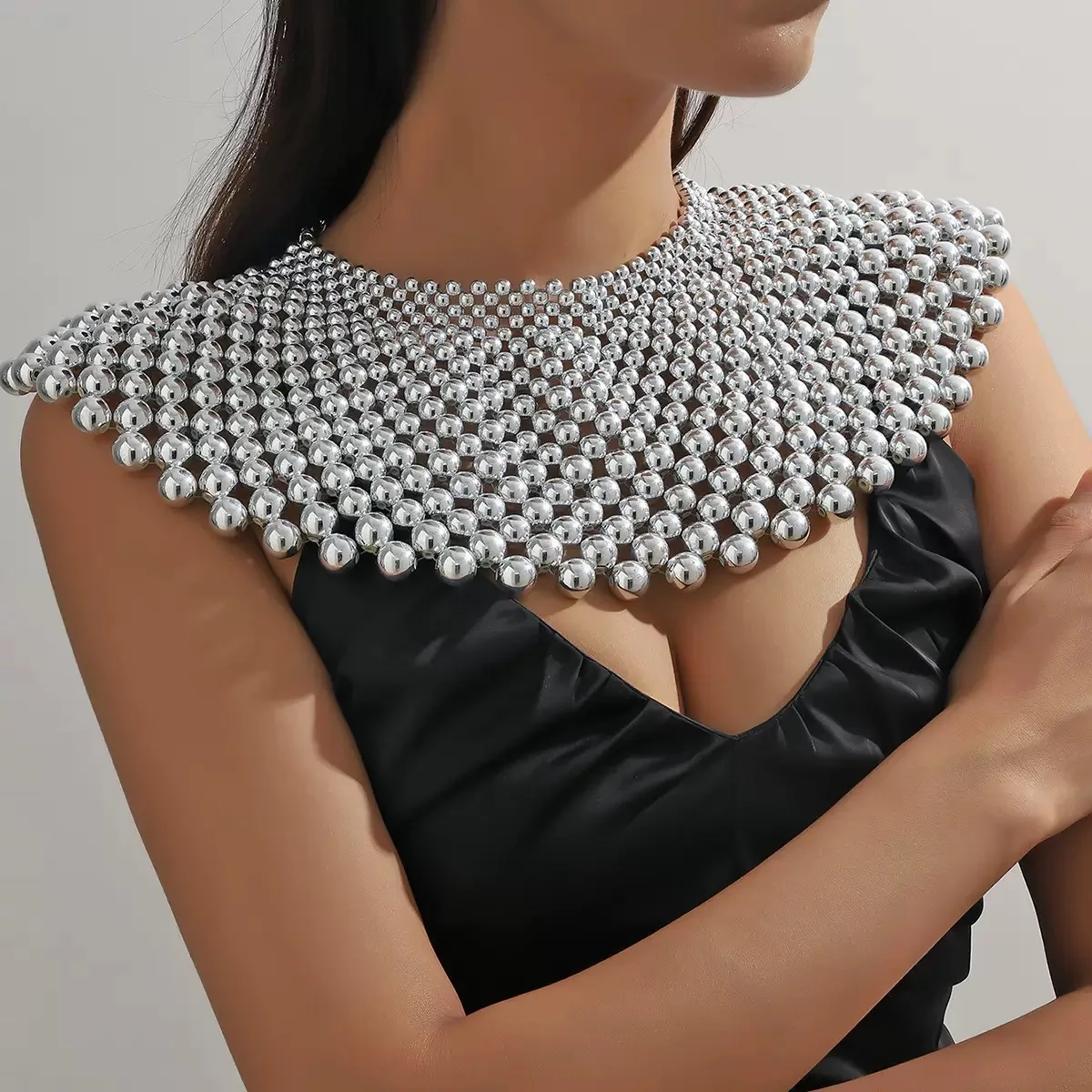 Luxury Moroccan Bridal Pearl Shoulder Cape Layered Pearl Big Necklace For Wedding Party & Banquet
Luxury Moroccan Bridal Pearl Shoulder Cape Layered Pearl Big Necklace For Wedding Party & Banquet