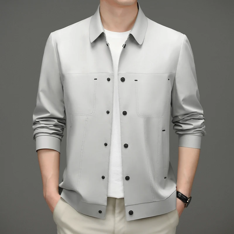 2022 Spring Autumn Mens Jackets High Quality Single Breasted Solid Color Business Casual Male Coats Simple Korean Man Jackets
2022 Spring Autumn Mens Jackets High Quality Single Breasted Solid Color Business Casual Male Coats Simple Korean Man Jackets