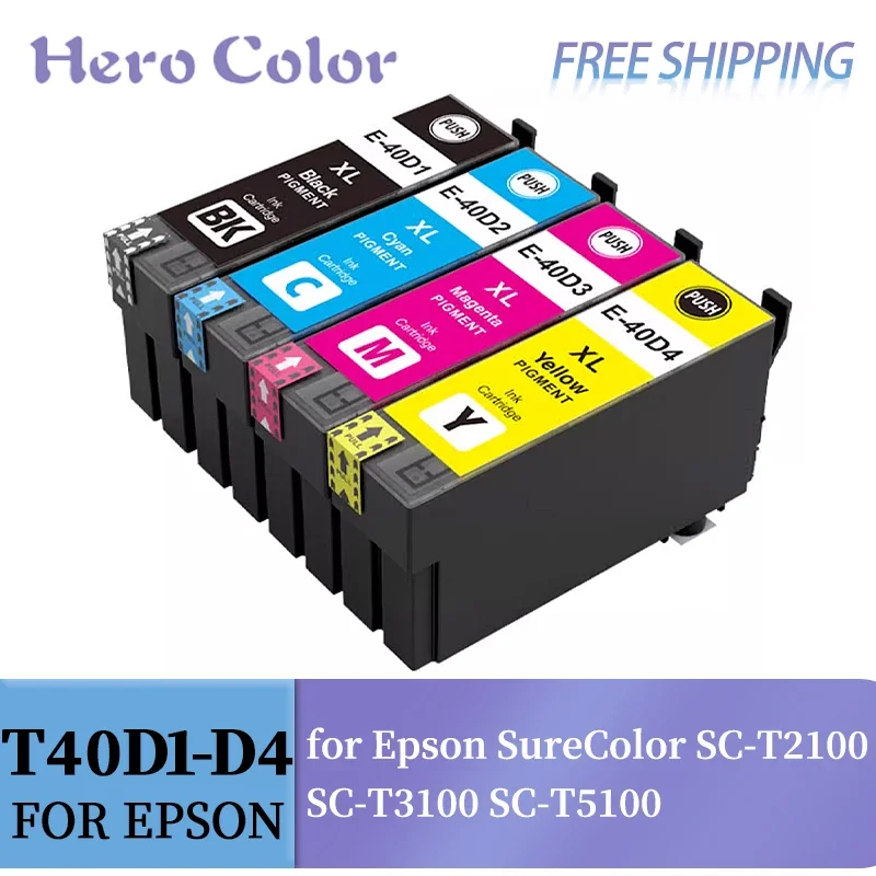 T40D1 T40D2 T40D3 T40D4 T40D Compatible Printer Inkjet Pigment Ink Cartridge for Epson SureColor SC-T2100 SC-T3100 SC-T5100
T40D1 T40D2 T40D3 T40D4 T40D Compatible Printer Inkjet Pigment Ink Cartridge for Epson SureColor SC-T2100 SC-T3100 SC-T5100