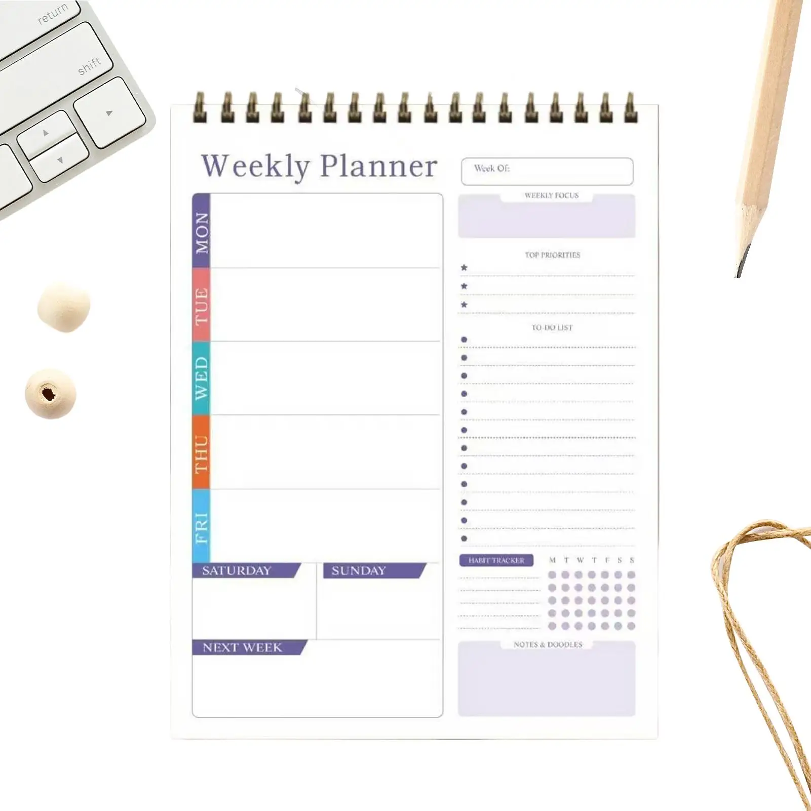 Weekly Planner Notepad Spiral Undated Agenda Weekly Calendar Planner For Home Kitchen Living Room School Business College
Weekly Planner Notepad Spiral Undated Agenda Weekly Calendar Planner For Home Kitchen Living Room School Business College