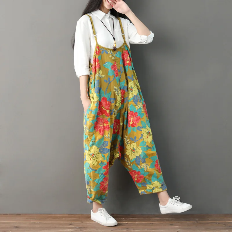 Women Print Jumpsuits Sleeveless V Neck Loose Rompers Vintage Casual Jumpsuit Pocket Office Lady Summer 2025 High Waist Y2k
Women Print Jumpsuits Sleeveless V Neck Loose Rompers Vintage Casual Jumpsuit Pocket Office Lady Summer 2025 High Waist Y2k