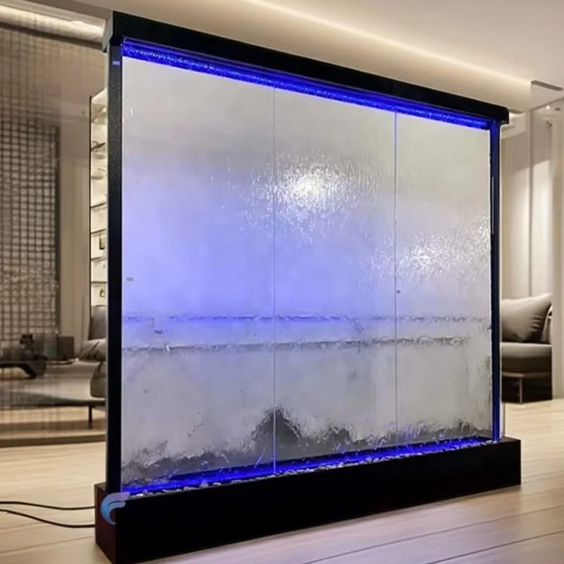 Custom indoor glass waterfall fountain freestanding waterfall siding waterfall
Custom indoor glass waterfall fountain freestanding waterfall siding waterfall