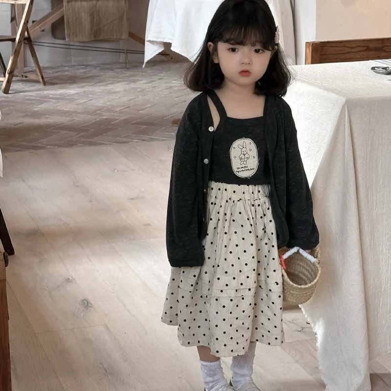 Girls' Cardigan Jacket2025Spring New Outfit Set for Toddlers Two-Piece Set Baby Versatile Stylish Children's Clothing
Girls' Cardigan Jacket2025Spring New Outfit Set for Toddlers Two-Piece Set Baby Versatile Stylish Children's Clothing