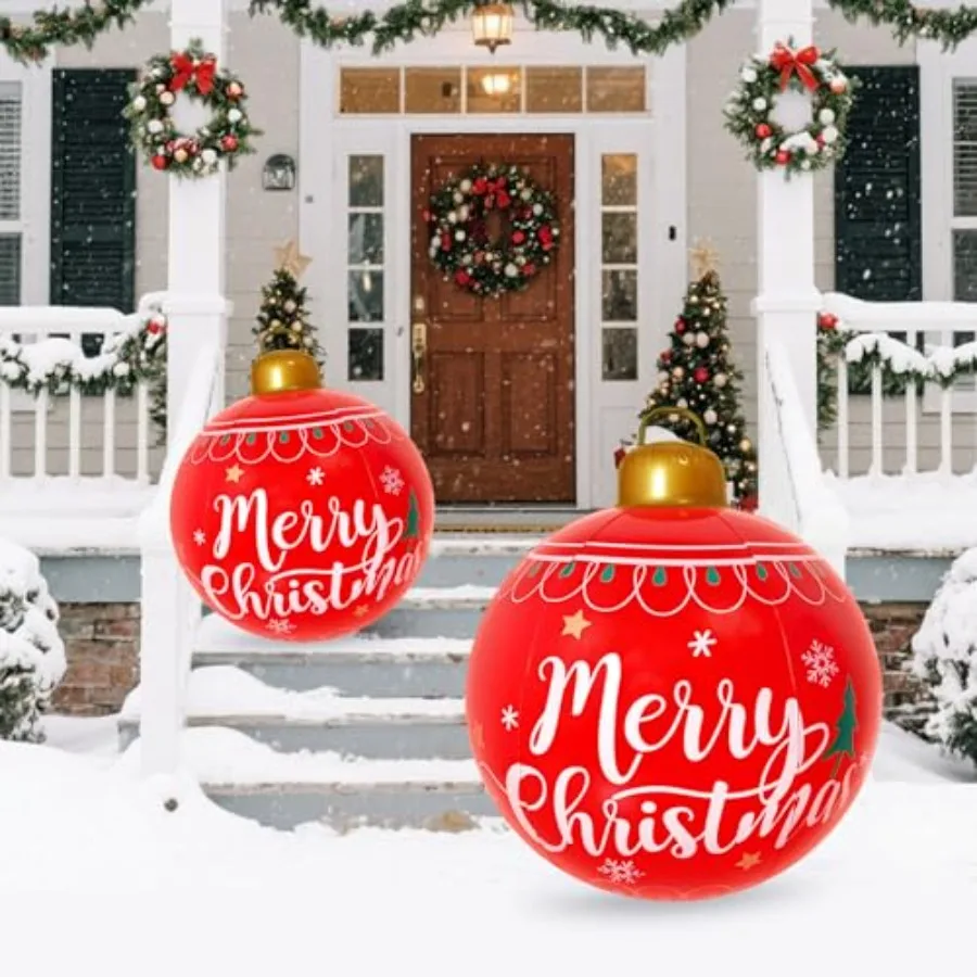 2PCS 24 Inch PVC Inflatable Decorations Balls Christmas Ornaments Christmas blow up yard decorations for outdoor indoor decor I
2PCS 24 Inch PVC Inflatable Decorations Balls Christmas Ornaments Christmas blow up yard decorations for outdoor indoor decor I