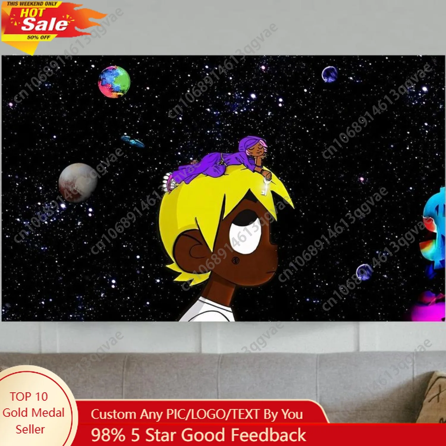 Hip Hop Rapper Lil Uzi Vert Vs. The World Tapestry Wall Hanging Room Decor for Bedroom Dorm Banner Custom Decoration
Hip Hop Rapper Lil Uzi Vert Vs. The World Tapestry Wall Hanging Room Decor for Bedroom Dorm Banner Custom Decoration