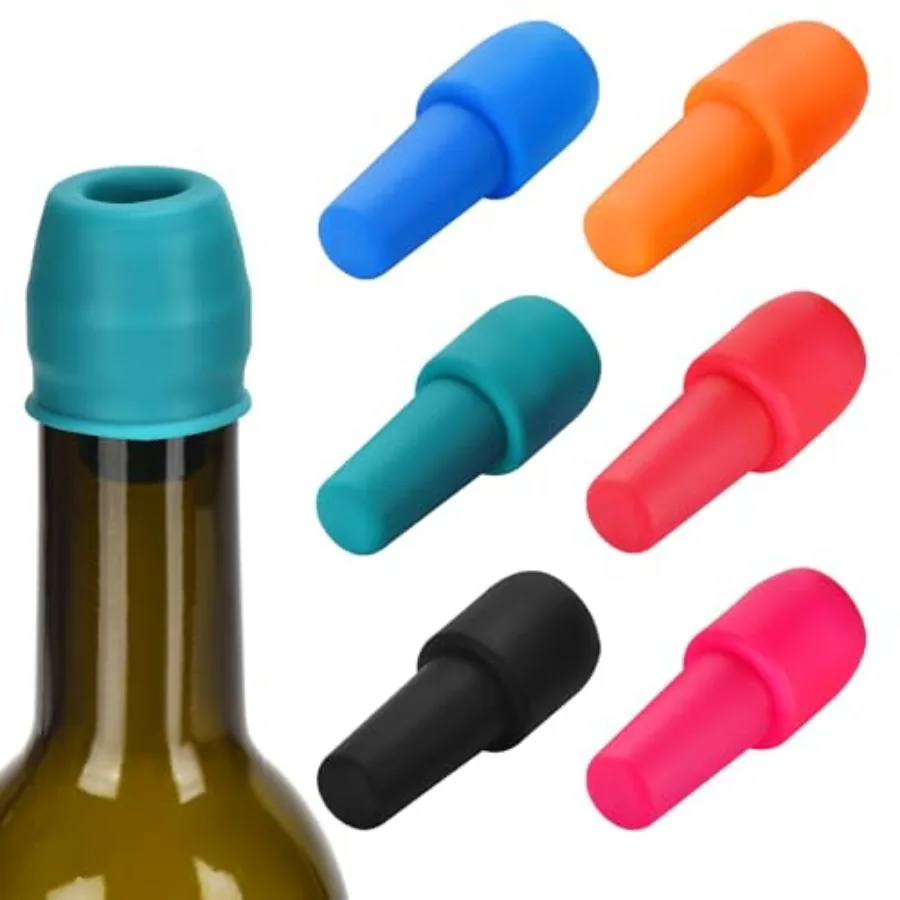 6 Pack Silicone Wine Stopper, Wine Stoppers for Wine Bottles, Wine Seal Stopper Can Be Reused to Keep Wine Fresh, by Multicolor
6 Pack Silicone Wine Stopper, Wine Stoppers for Wine Bottles, Wine Seal Stopper Can Be Reused to Keep Wine Fresh, by Multicolor