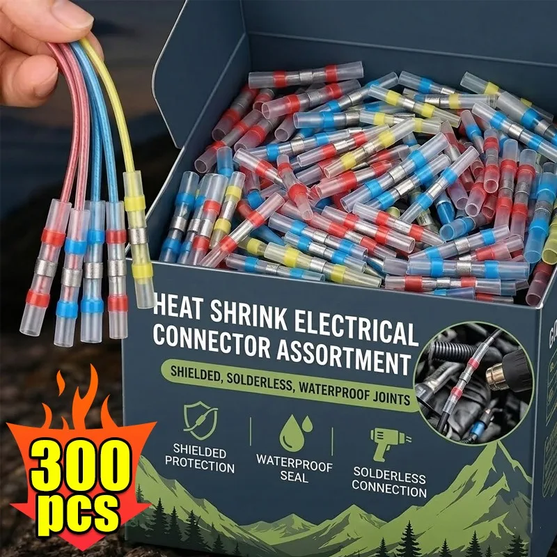 100-10pcs Waterproof Solder Seal Sleeve Splice Terminals Heat Shrink Electrical Wire Butt Connector AWG22-18 Wire Terminals
100-10pcs Waterproof Solder Seal Sleeve Splice Terminals Heat Shrink Electrical Wire Butt Connector AWG22-18 Wire Terminals