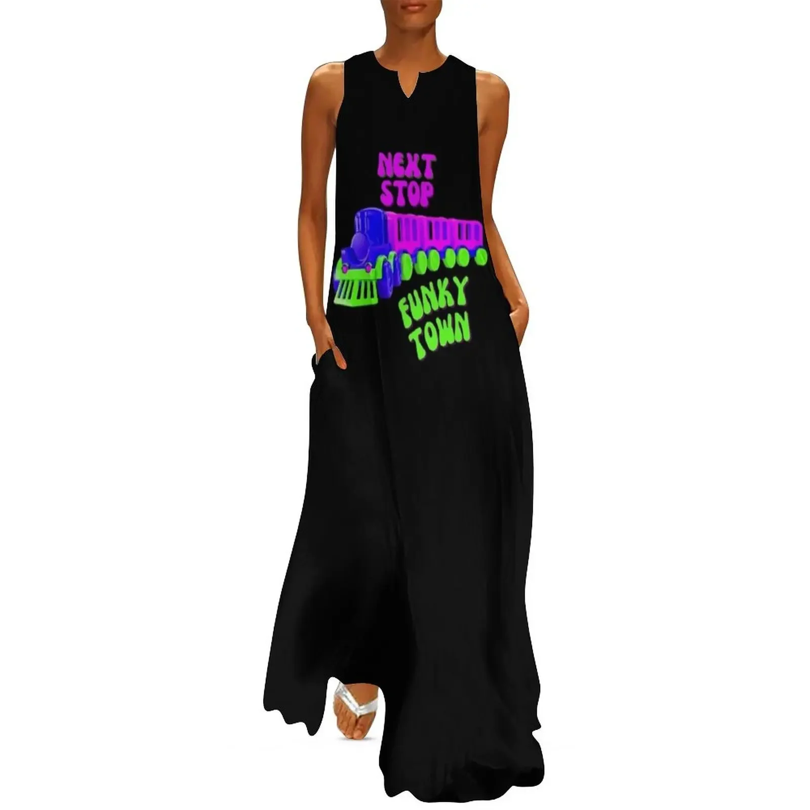 Retro Disco Next Stop Funky Town Groovy Train Graphic Long Dress birthday dress luxury woman evening dress womens clothing
Retro Disco Next Stop Funky Town Groovy Train Graphic Long Dress birthday dress luxury woman evening dress womens clothing