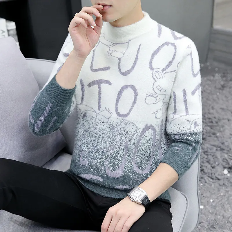 Мужской зимний шерстяной свитер Thiened, повседневный универсальный норковый бархатный свитшот, теплая длинная трикотажная одежда с высоким воротником
Мужской зимний шерстяной свитер Thiened, повседневный универсальный норковый бархатный свитшот, теплая длинная трикотажная одежда с высоким воротником