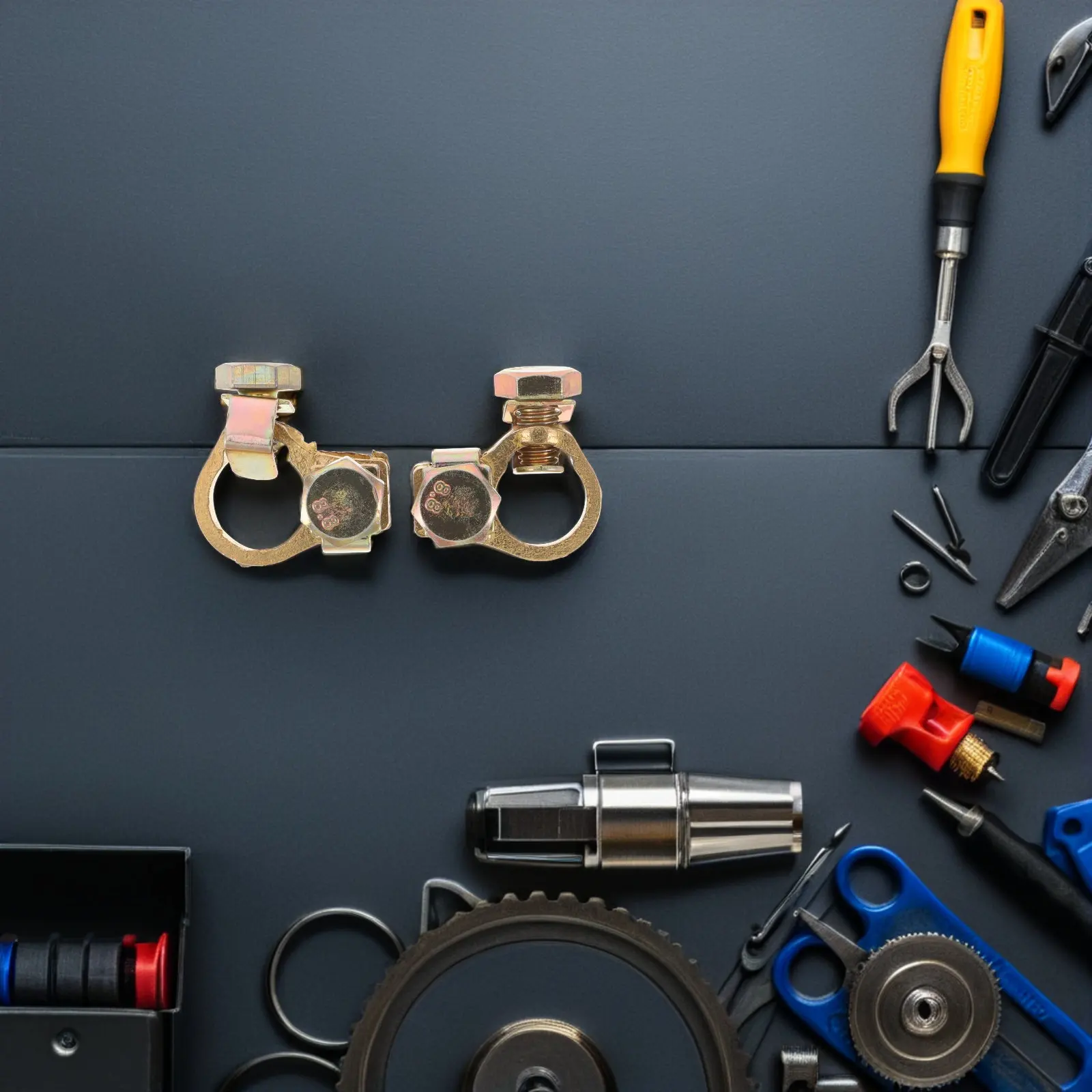 2Pcs Heavy Duty Copper Car Battery Terminal Connector Clamps Positive Negative Automotive Vehicle Truck Boat Power Cable
2Pcs Heavy Duty Copper Car Battery Terminal Connector Clamps Positive Negative Automotive Vehicle Truck Boat Power Cable