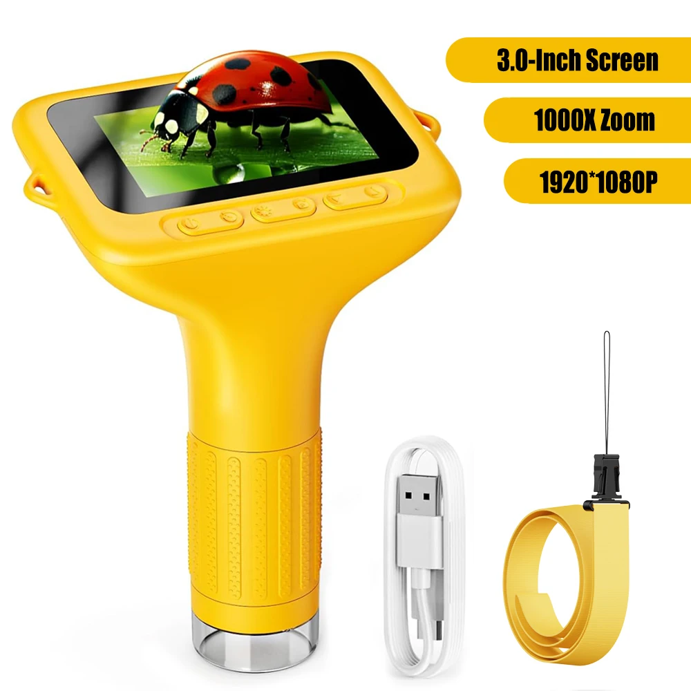 3,0-дюймовый детский микроскоп, цифровой микроскоп 1080P, портативный ручной микроскоп 2 МП с 8 светодиодами, идеальный подарок для мальчиков и девочек
3,0-дюймовый детский микроскоп, цифровой микроскоп 1080P, портативный ручной микроскоп 2 МП с 8 светодиодами, идеальный подарок для мальчиков и девочек