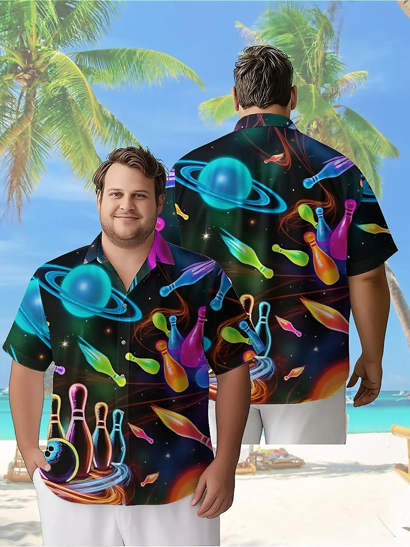 Men's Plus Size Hawaiian Shirts Interstellar Bowling Universe Pattern, Unisex Aloha Shirts,New in Summer Tops Tee,streetwear
Men's Plus Size Hawaiian Shirts Interstellar Bowling Universe Pattern, Unisex Aloha Shirts,New in Summer Tops Tee,streetwear