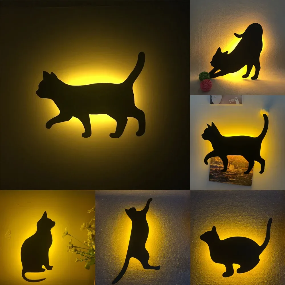 Cat Silhouette LED Night Light Sound Control Light Sensor Auto On Off Energy Saving Warm Mini Lamp For Bedroom Wall Decor Gift
Cat Silhouette LED Night Light Sound Control Light Sensor Auto On Off Energy Saving Warm Mini Lamp For Bedroom Wall Decor Gift