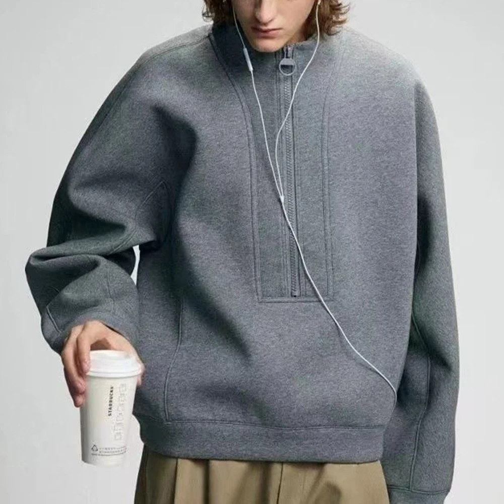 2025 Spring Autumn New Mens Fashion High Collar Half Placket Short Wide Edition Cotton Jacket American Street Trend Y2K Coat Men
2025 Spring Autumn New Mens Fashion High Collar Half Placket Short Wide Edition Cotton Jacket American Street Trend Y2K Coat Men
