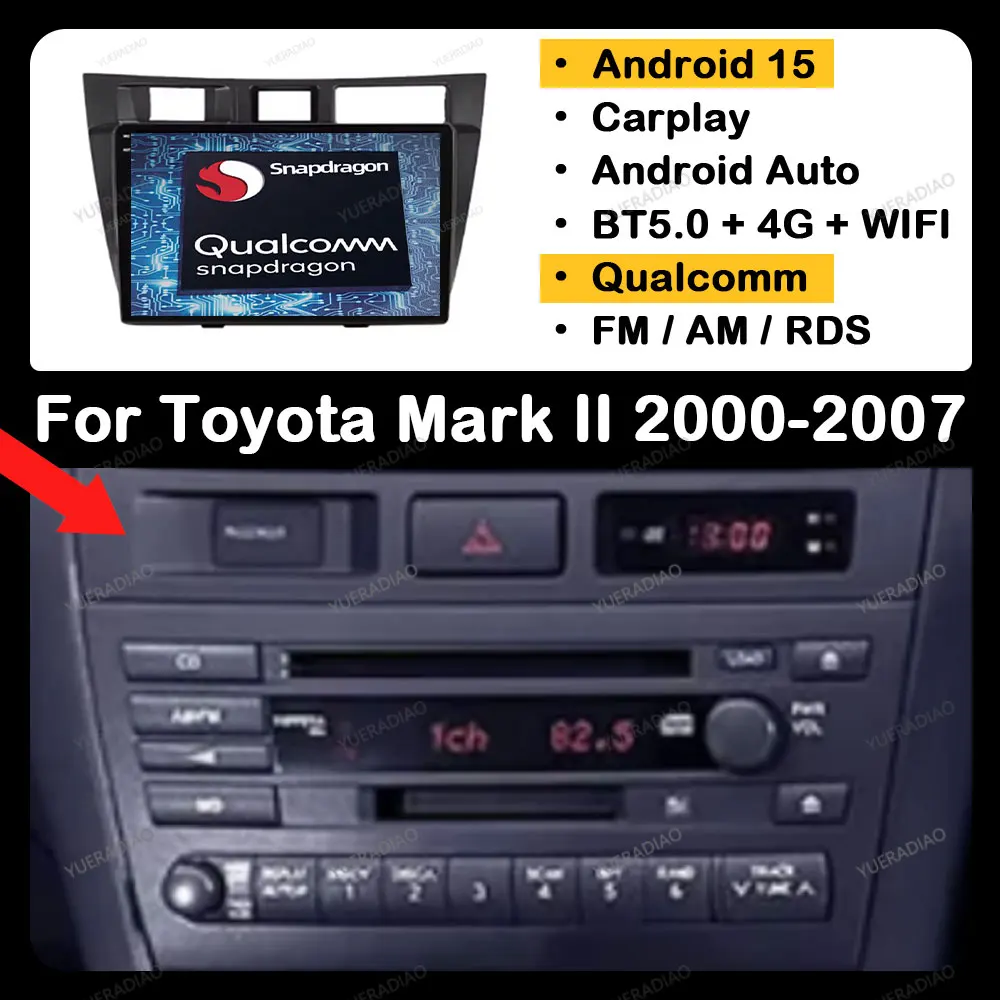 Android 15 Car Radio For Toyota Mark II 9 GX110 2000 - 2007 Multimedia Video Player GPS NAVI Carplay Auto 2K Screen 4G WIFI QLED
Android 15 Car Radio For Toyota Mark II 9 GX110 2000 - 2007 Multimedia Video Player GPS NAVI Carplay Auto 2K Screen 4G WIFI QLED