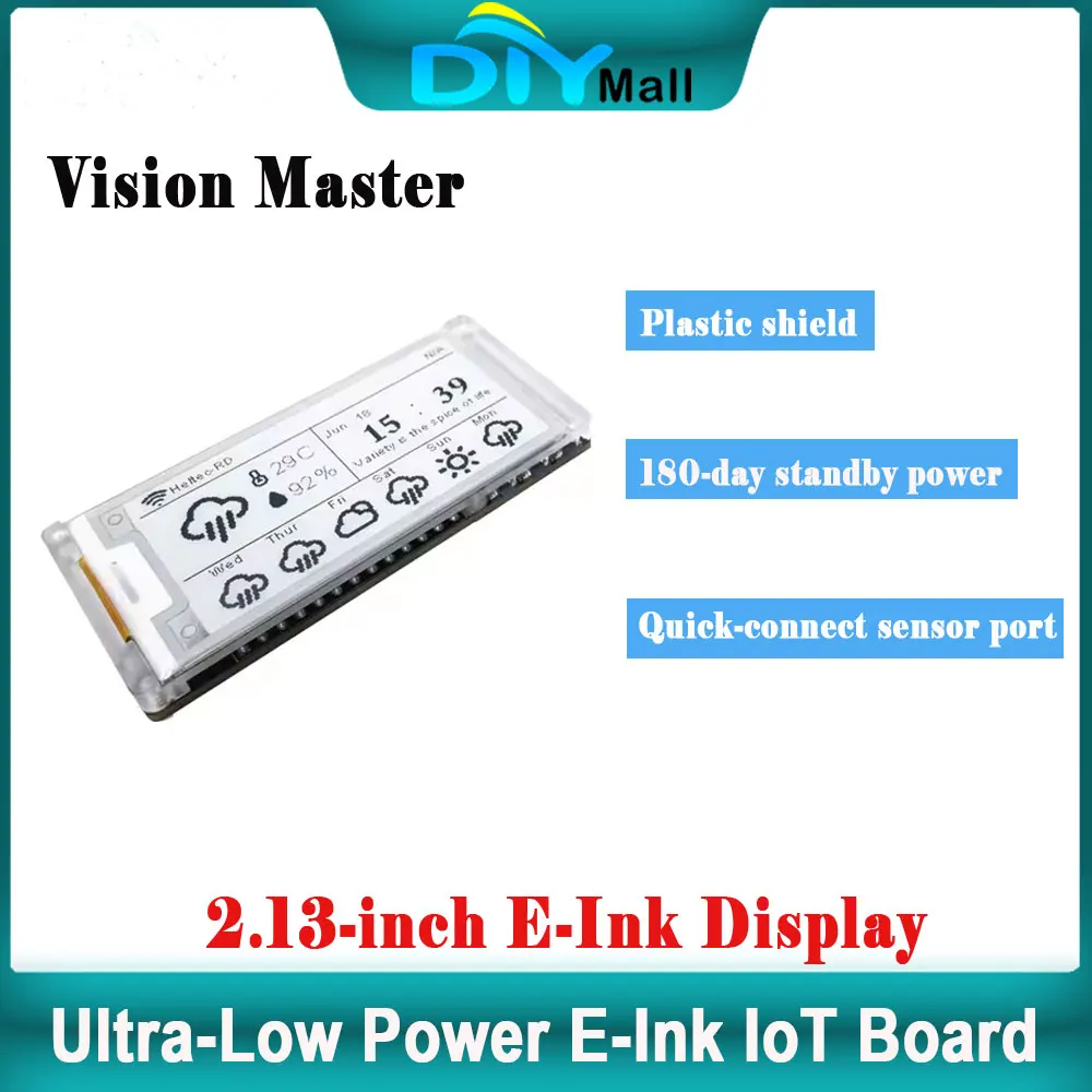 2.13" E-Ink Display ESP32-S3 Development Board with WiFi/BLE & Optional LoRa Ultra-Low Power IoT Board for Arduino/Mashtastic 
2.13" E-Ink Display ESP32-S3 Development Board with WiFi/BLE & Optional LoRa Ultra-Low Power IoT Board for Arduino/Mashtastic