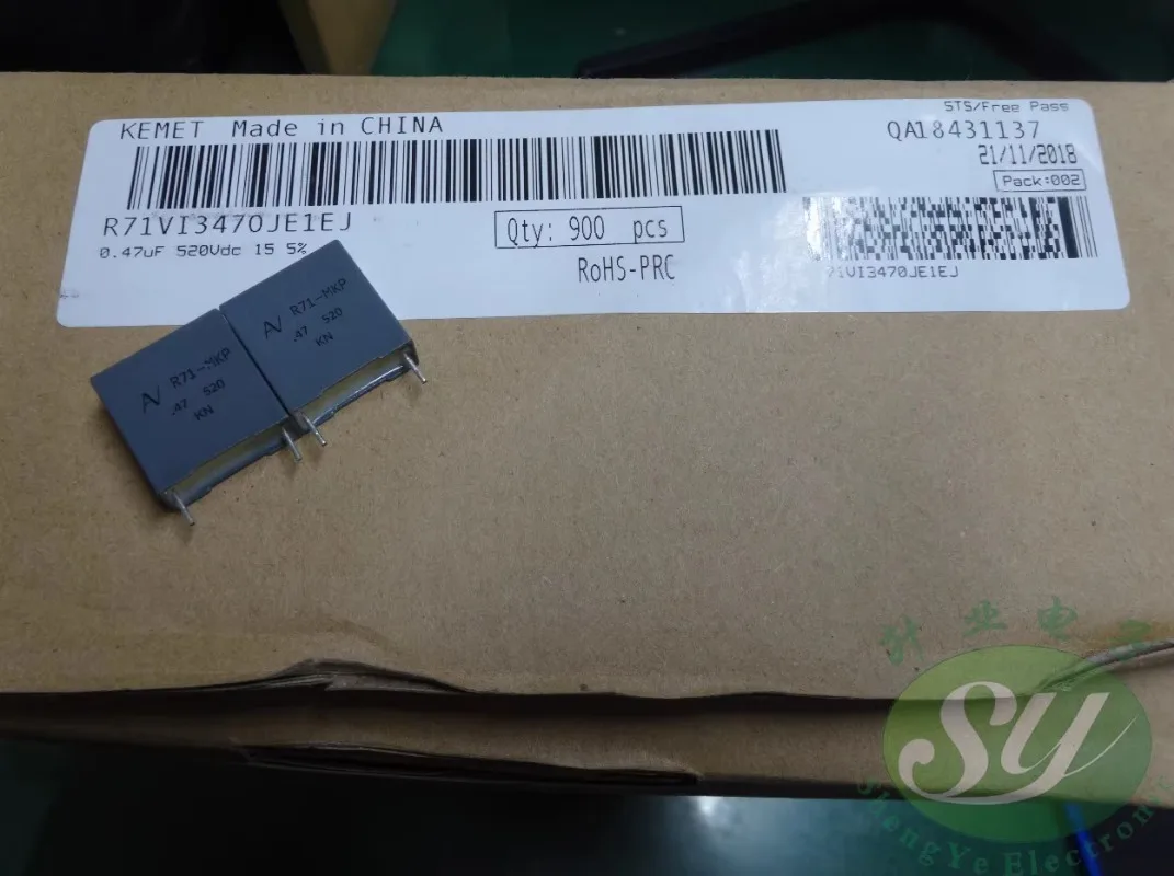 10 шт. AV R71VI3470JE1EJ 0,47 мкФ/520 В 470nf u47 474 новый пленочный конденсатор 15 мм
10 шт. AV R71VI3470JE1EJ 0,47 мкФ/520 В 470nf u47 474 новый пленочный конденсатор 15 мм