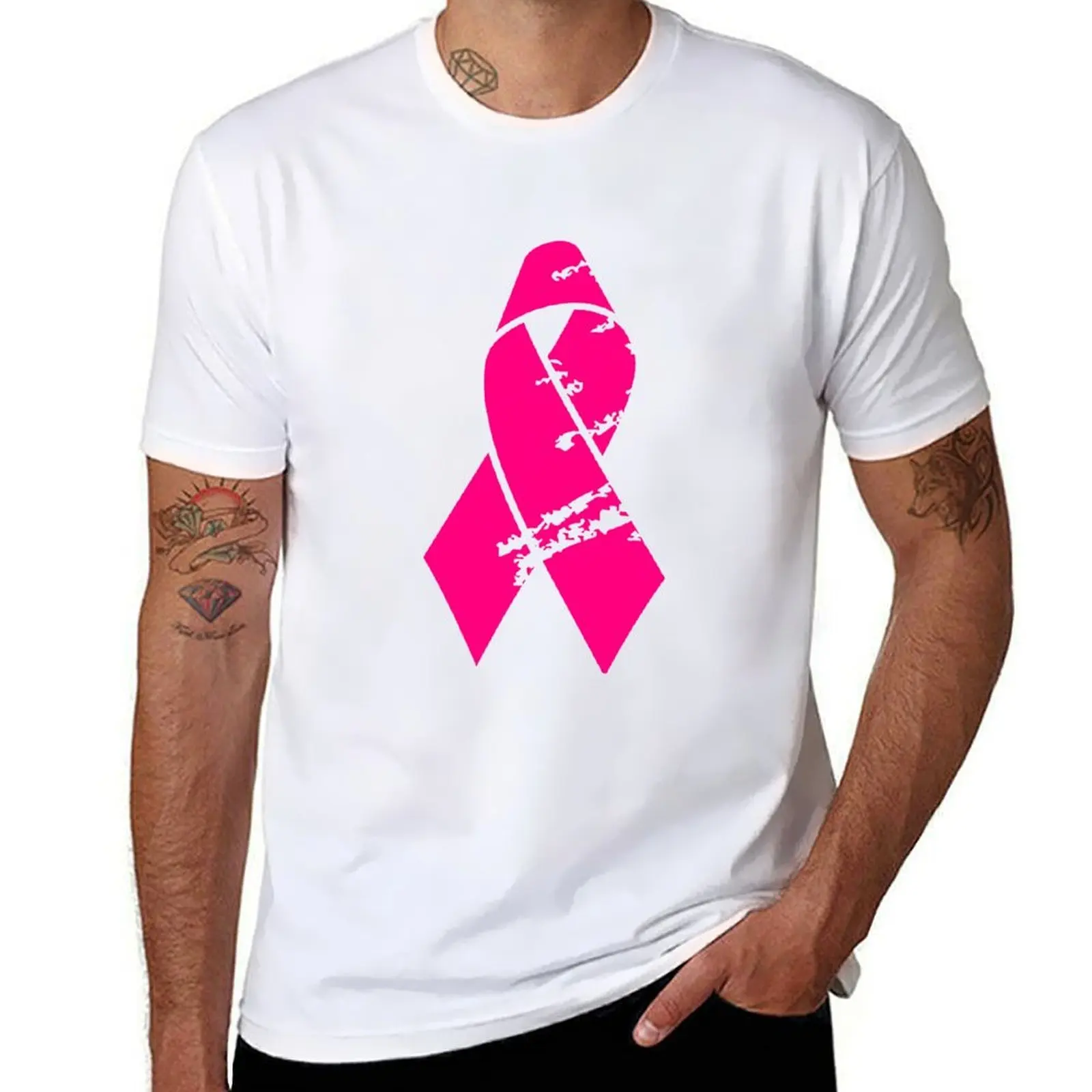 Distressed Pink Ribbon T-Shirt t shirts for man slim fit t shirt custom print T-Shirt
Distressed Pink Ribbon T-Shirt t shirts for man slim fit t shirt custom print T-Shirt