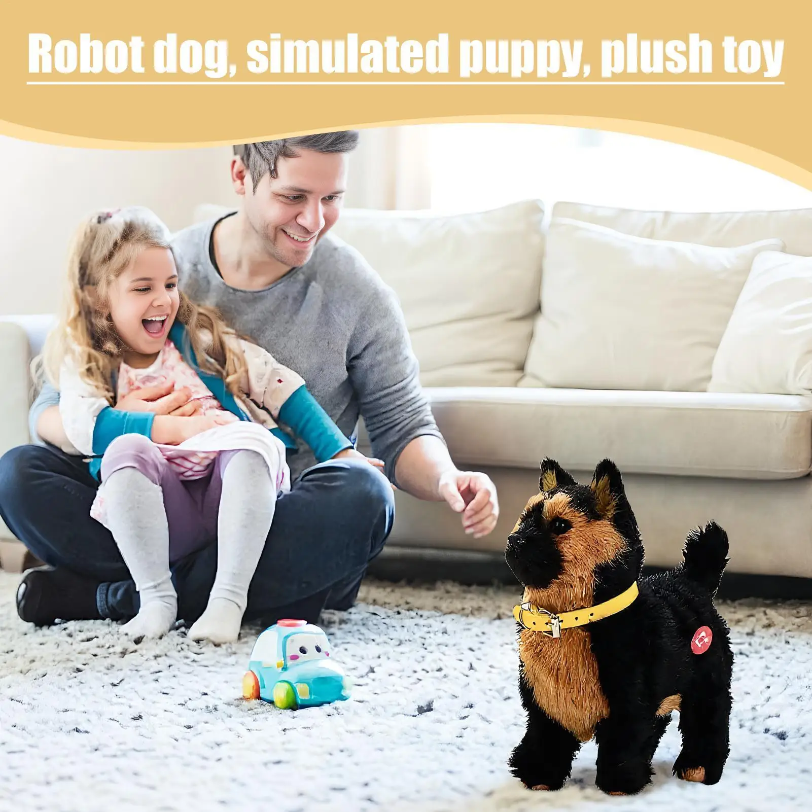 Realistic Robot Puppy soft Stuffed Animals Cute Real Dog Toys for Youth Boys Girls Kids Birthday Travel Garden Home Yard 
Realistic Robot Puppy soft Stuffed Animals Cute Real Dog Toys for Youth Boys Girls Kids Birthday Travel Garden Home Yard