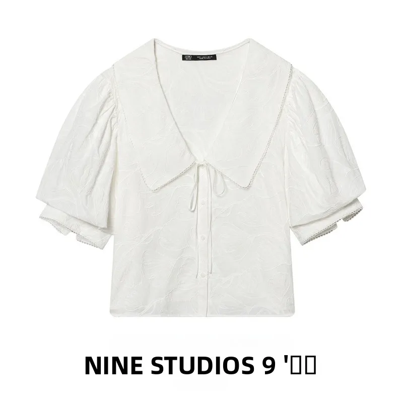 Fashionable Simple round Collar Short Sleeve Shirt NINE ZAR Women's Clothing Versatile Cotton Polyester Bubble Sleeve Skin-Fr...
Fashionable Simple round Collar Short Sleeve Shirt NINE ZAR Women's Clothing Versatile Cotton Polyester Bubble Sleeve Skin-Fr...