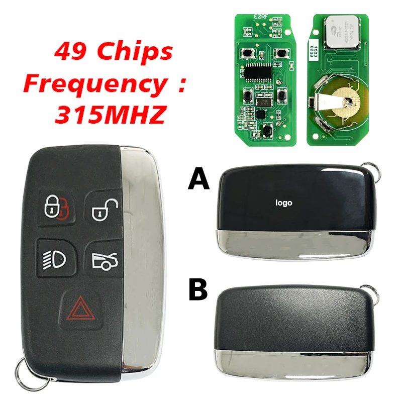 CN025001 Smart Auto Key For Jaguar Xj Xjl Xf Remote Control 5 Button With 315mhz 49Chip CW93-15K601-AB
CN025001 Smart Auto Key For Jaguar Xj Xjl Xf Remote Control 5 Button With 315mhz 49Chip CW93-15K601-AB