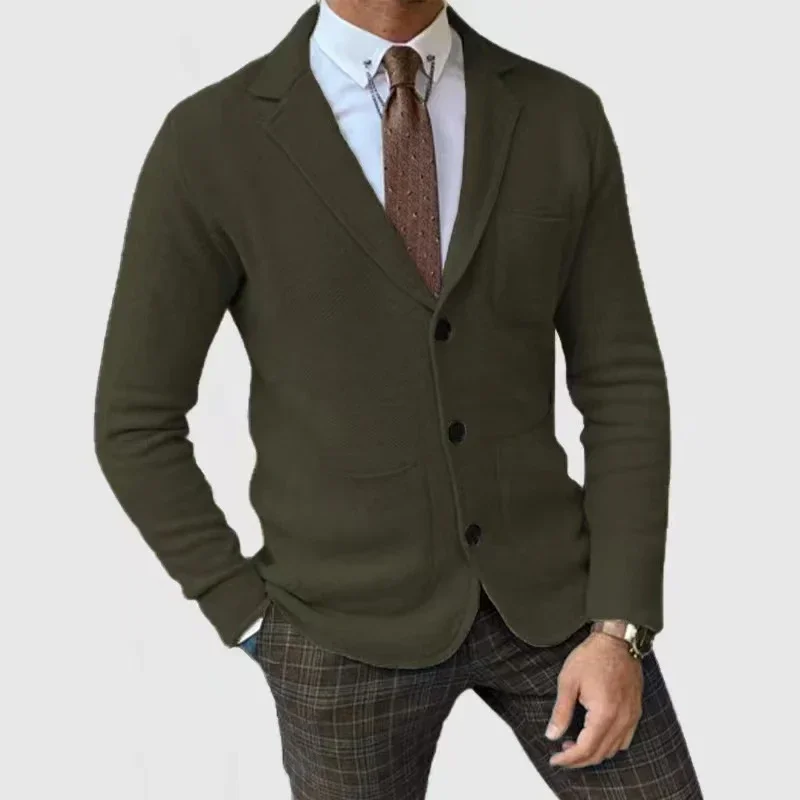 Fashion Simple Solid Men's Jacket Casual Long Sleeve Lapel Buttoned Wool Coats Men Vintage Winter Long Sleeve Slim Outerwear
Fashion Simple Solid Men's Jacket Casual Long Sleeve Lapel Buttoned Wool Coats Men Vintage Winter Long Sleeve Slim Outerwear