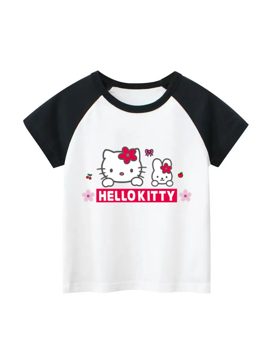 MINISO Sanrio Hello Kitty New Anime Fashion Short Tops Summer Cute Tees Cartoon Printed High Street Gothic Short Sleeve T-shirts
MINISO Sanrio Hello Kitty New Anime Fashion Short Tops Summer Cute Tees Cartoon Printed High Street Gothic Short Sleeve T-shirts