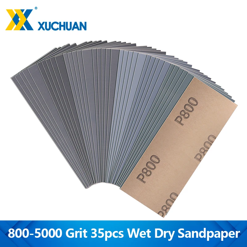 20pcs Wet Dry Sandpaper Set 1000/2000/3000/5000/7000 Grit Abrasive Sanding Sheets for Automotive Wood Car Metal Polishing
20pcs Wet Dry Sandpaper Set 1000/2000/3000/5000/7000 Grit Abrasive Sanding Sheets for Automotive Wood Car Metal Polishing