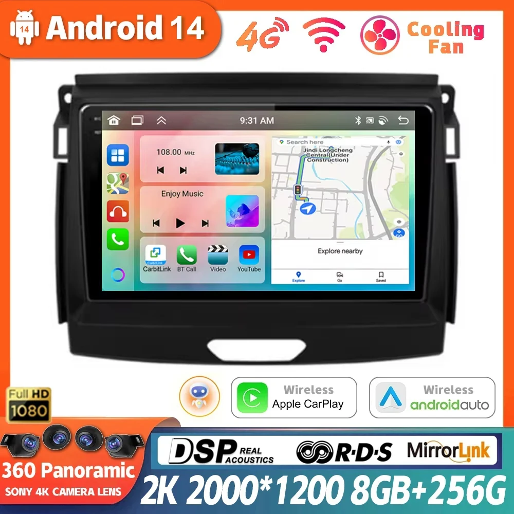 Android 14 For Ford Ranger 2015 2016 2017 2018 2019 2020 Car Radio Multimedia Player GPS Head Unit 360 Camera Navigation 4G WIFI
Android 14 For Ford Ranger 2015 2016 2017 2018 2019 2020 Car Radio Multimedia Player GPS Head Unit 360 Camera Navigation 4G WIFI