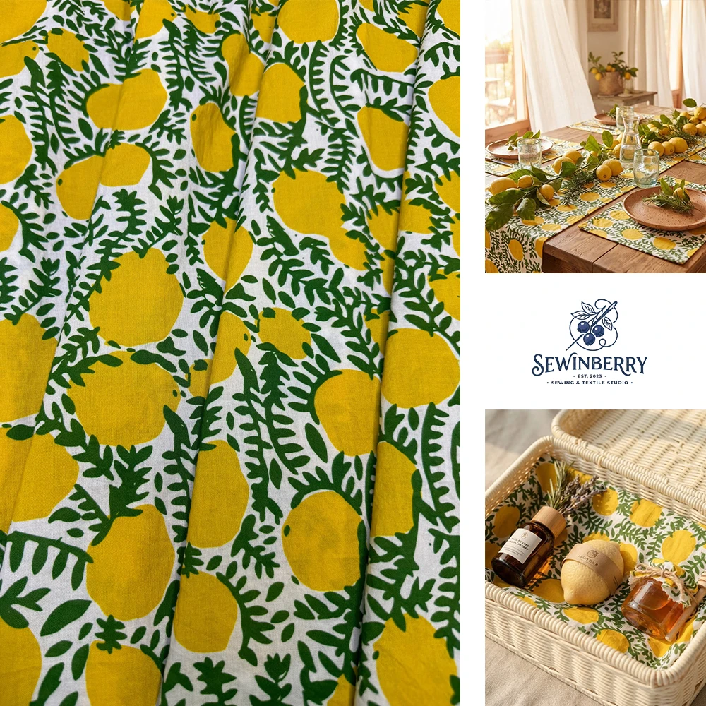 Hand Block Print Long Staple Cotton Fabric Lemon Pattern 100x135cm For Fat Quarter Patchwork DIY Sewing
Hand Block Print Long Staple Cotton Fabric Lemon Pattern 100x135cm For Fat Quarter Patchwork DIY Sewing