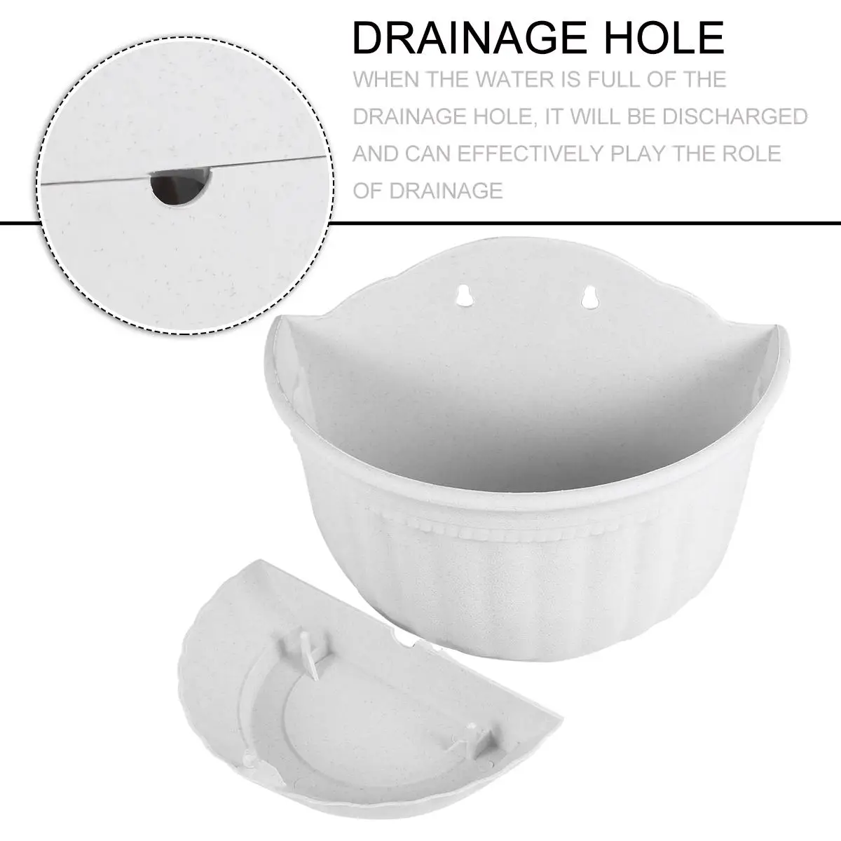 Half Circle Hanging Flower Pot Small 2987 White Wall Mounted Plastic with Tray for Home Balcony Decor Space Saving
Half Circle Hanging Flower Pot Small 2987 White Wall Mounted Plastic with Tray for Home Balcony Decor Space Saving